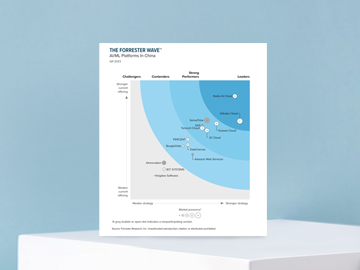 入选Forrester权威报告《The Forrester Wave : AI/ML Platforms In China,Q4 2023》“竞争者（Contenders）”阵营